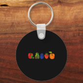 Porte-clés Funny Back To School Cute Hungry Lover Fruits Teac (Recto)