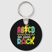 Porte-clés Funny Back To School Lightning Bolt 3rd Grade Rock (Recto)
