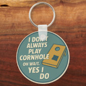 Porte-clés Funny Backyard Game Enthusiast Cornhole Player (Verso)