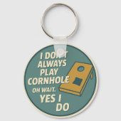 Porte-clés Funny Backyard Game Enthusiast Cornhole Player (Verso)