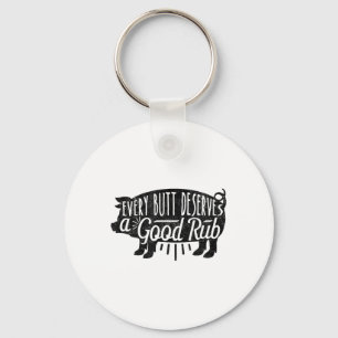 Porte-clés Funny Barbecue Barbecue Porc Chaque Butt Aime Méri
