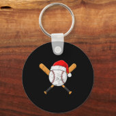 Porte-clés Funny Baseball Ball Santa Hat Xmas Pajamas Players (Recto)