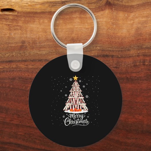 Porte-clés Funny Baseball Bats Christmas Tree Lights Xmas For (Recto)