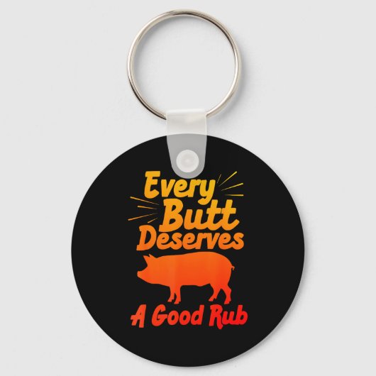 Porte-clés Funny Bbq Art For Men Women Grilling Meat Smoking (Recto)