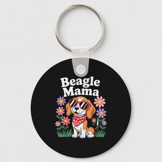 Porte-clés Funny Beagle Art For Women Girls Mom Beagle Dog Lo (Recto)