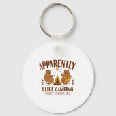 Porte-clés Funny Bear Apparently, I Like Camng (Recto)