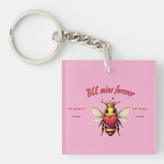 Porte-clés Funny Bee Pun Valentine (Devant)