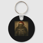 Porte-clés Funny Bigfoot Christmas – Xmas Sasquatch Mugshot (Recto)