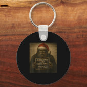 Porte-clés Funny Bigfoot Christmas – Xmas Sasquatch Mugshot (Recto)