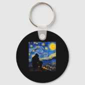 Porte-clés Funny Bigfoot Graphic Van Gogh Style Sasquatch Sta (Recto)