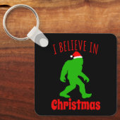 Porte-clés Funny Bigfoot Je Crois En Noël (Recto)