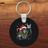 Porte-clés Funny Bigfoot Rock On Pajamas Pjs Christmas Xmas M (Recto)