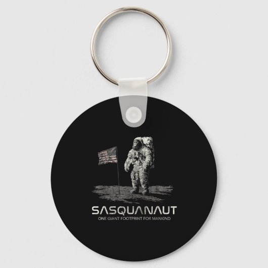Porte-clés Funny Bigfoot Sasquatch Space Sasquanaut  (Recto)