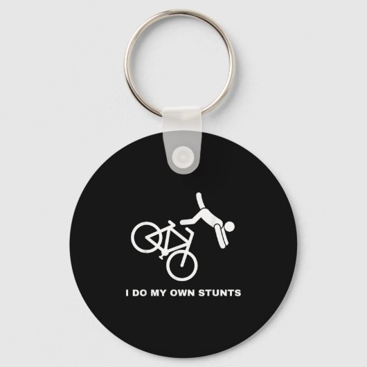 Porte-clés Funny Bike Lovers I Do My Own Stunts (Recto)