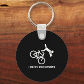 Porte-clés Funny Bike Lovers I Do My Own Stunts (Recto)