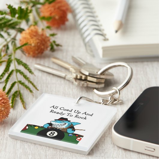 Porte-clés Funny Billiards Pool Hall Theme Keychains (Devant Droit)