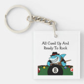 Porte-clés Funny Billiards Pool Hall Theme Keychains (Devant)