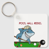 Porte-clés Funny Billiards Shark Pool Hall Rebel Keychains (Recto)