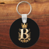 Porte-clés Funny Birthday Queen B - Letter B And Crown (bee) (Recto)
