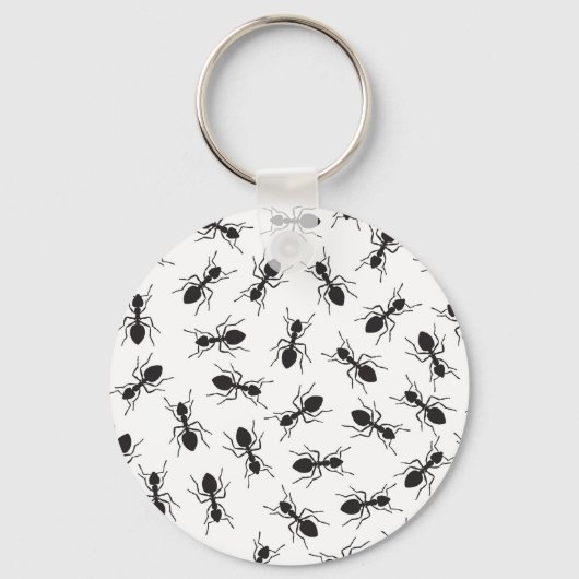 Porte-clés Funny Black Ants Motif (Recto)