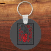 Porte-clés Funny Black Bird F-caw-f Anti Valentines Day Singl (Recto)