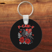 Porte-clés Funny Black Bird F-caw-f Anti Valentines Day Singl (Recto)