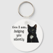 Porte-clés Funny Black Cat Porte - clé (Verso)