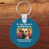 Porte-clés Funny Black Mouth Cur Dog Saying  (Recto)