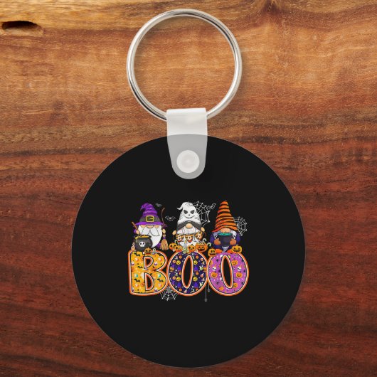Porte-clés Funny Boo Witch Sipders Pumpkins Happy Halloween G (Recto)