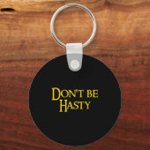 Porte-clés Funny Book - Don't Be Hasty (Recto)
