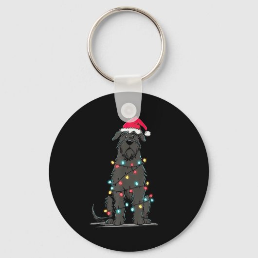 Porte-clés Funny Bouvier Des Flandres Christmas Graphics Dog  (Recto)