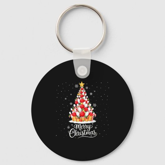 Porte-clés Funny Bowling Christmas Tree Lights Xmas Men Women (Recto)