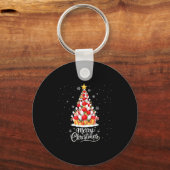 Porte-clés Funny Bowling Christmas Tree Lights Xmas Men Women (Recto)