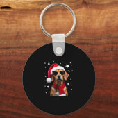 Porte-clés Funny Boxer Dog Christmas Lights Xmas Outfit Pajam (Recto)