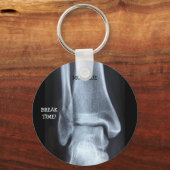 Porte-clés Funny Broken Fibula Xray "Temps de pause" (Recto)