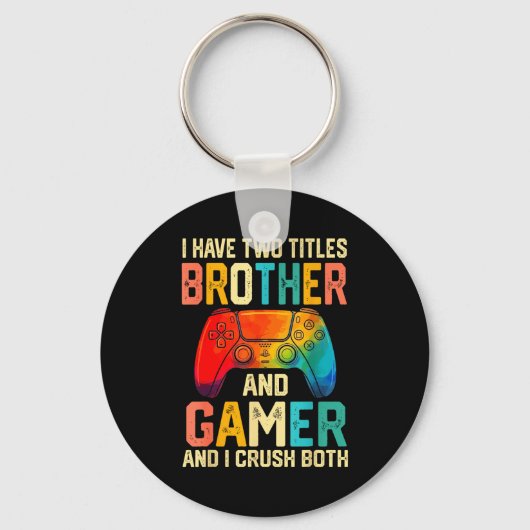 Porte-clés Funny Brother Gamer Graphic Tee Men Boys Teens Vid (Recto)