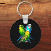 Porte-clés Funny Budgie Budgerigar Design (Recto)