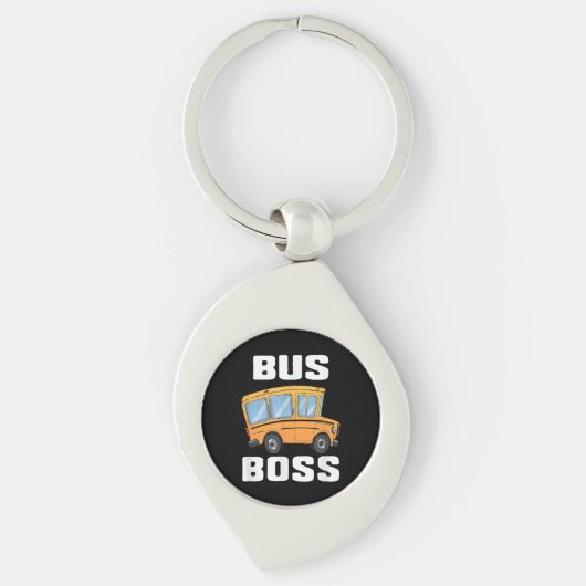 Porte-clés Funny Bus Boss School Bus Driver (Devant)