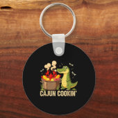 Porte-clés Funny Cajun Louisiana Boil Alligator Crawfish Mard (Recto)