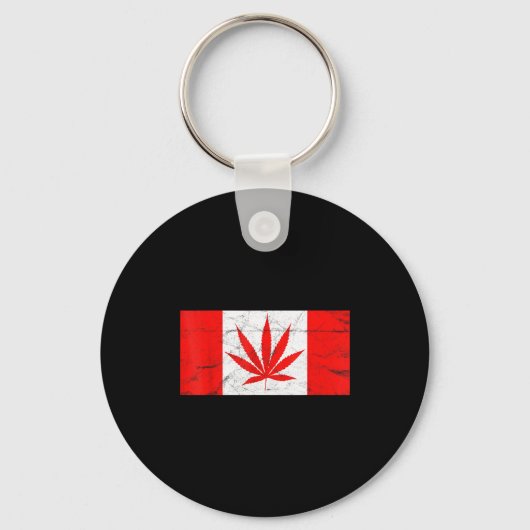 Porte-clés Funny Canada &amp; Weed Leaf! Canadian New Flag Jo (Recto)