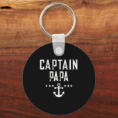 Porte-clés Funny Captain Papa Anchor Design (Recto)