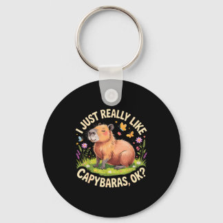 Porte-clés Funny Capybara Art For Men Women Kids Capy Rodent 