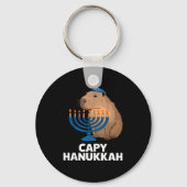 Porte-clés Funny Capybara Happy Hanukkah Chanukah Jewish Men (Recto)