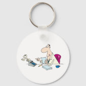 Porte-clés Funny Cartoon Comptable Bureau Humour (Recto)