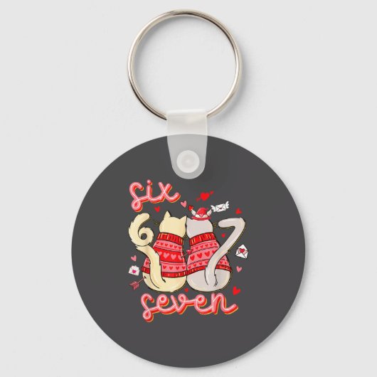 Porte-clés Funny Cat 67 Meme Six Seven Gen Alpha Slang Kids V (Recto)