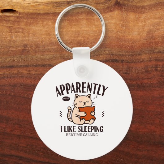 Porte-clés Funny Cat Apparently, I Like Sleeng  (Recto)