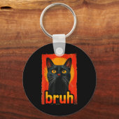 Porte-clés Funny Cat Bruh For Teens Boys Girls Men Women Meme (Recto)
