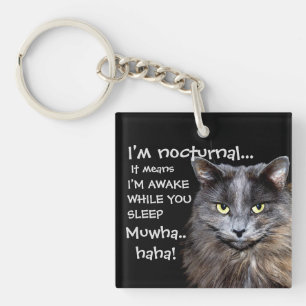 Porte-clés Funny Cat est Nocturne Evil Laugh
