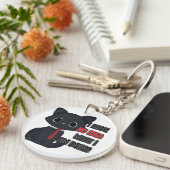 Porte-clés Funny Cat I Have No Idea Acrylic Keychain (Devant Droit)