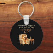 Porte-clés Funny Cat Reading 6-7 Meme Englieacher Book Lover (Recto)
